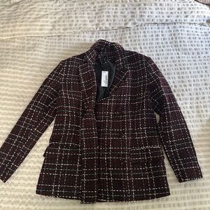 Karen Millen Plaid Women's Jacket - Black and Red